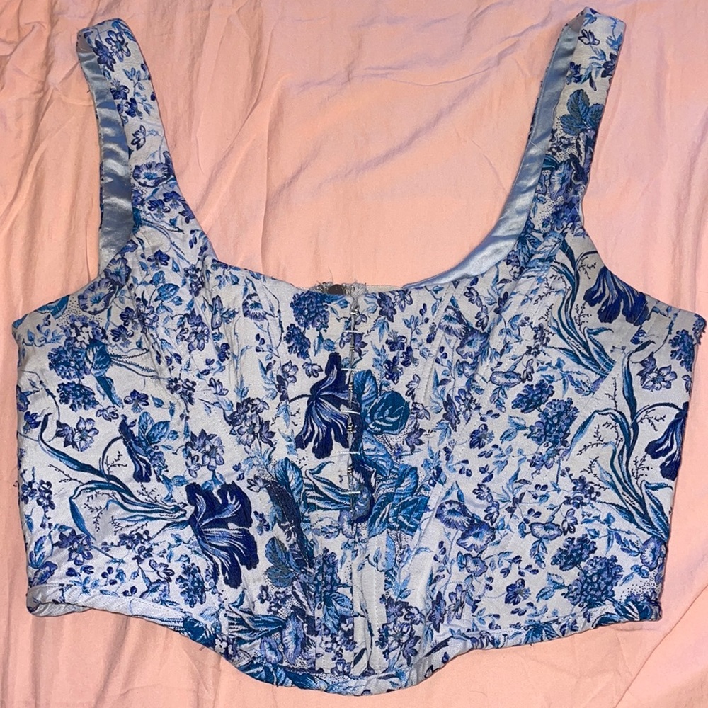 House of CB Blue Corset Top